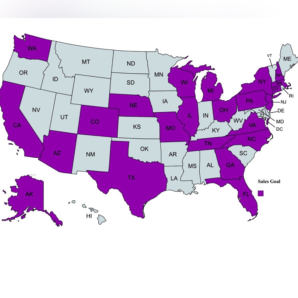 US States Sales Goal
